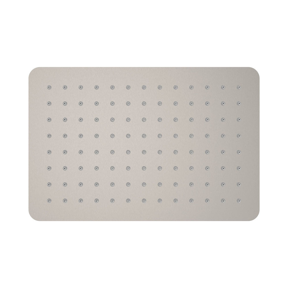 Koko Rectangular Shower Head, Brushed Nickel