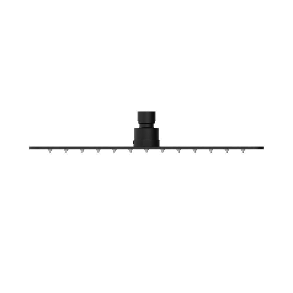 Koko Rectangular Shower Head, Matte Black