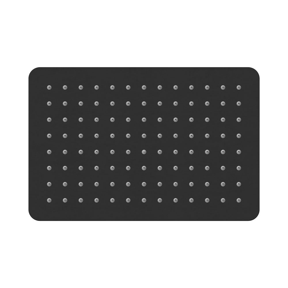 Koko Rectangular Shower Head, Matte Black
