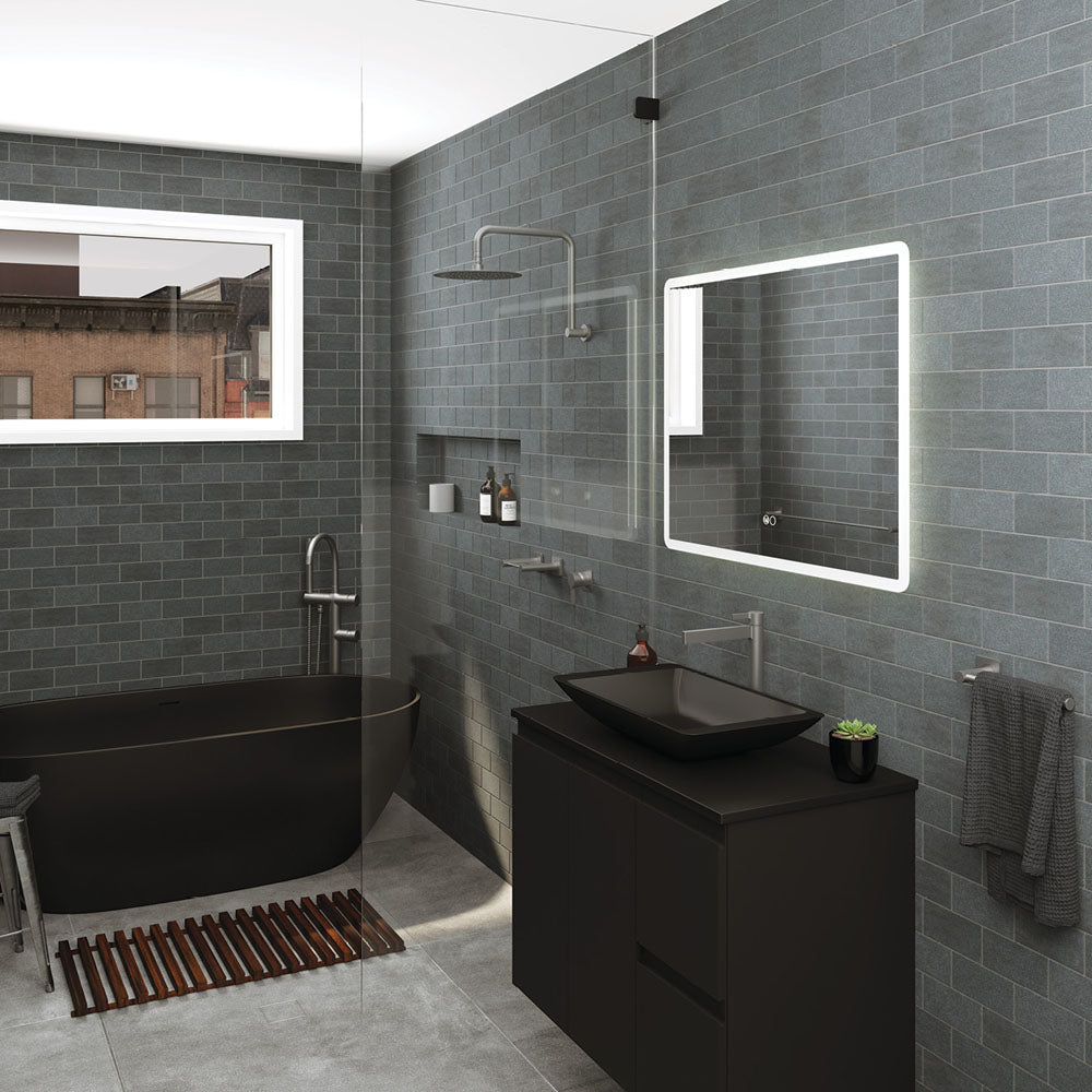 Round Fixed Gooseneck Shower Arm, Gun Metal