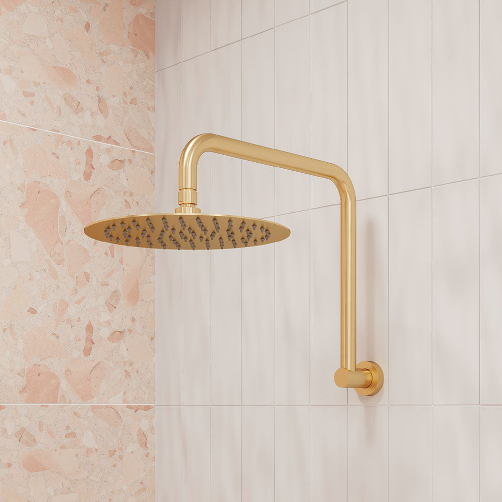 Round Fixed Gooseneck Shower Arm, Urban Brass