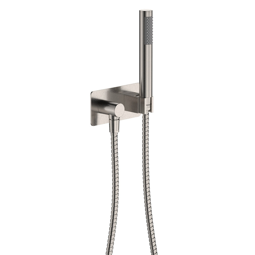 Isabella Hand Shower, Rectangular Plate, Brushed Nickel