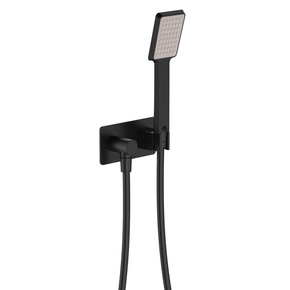 Koko Hand Shower, Rectangular Plate, Matte Black