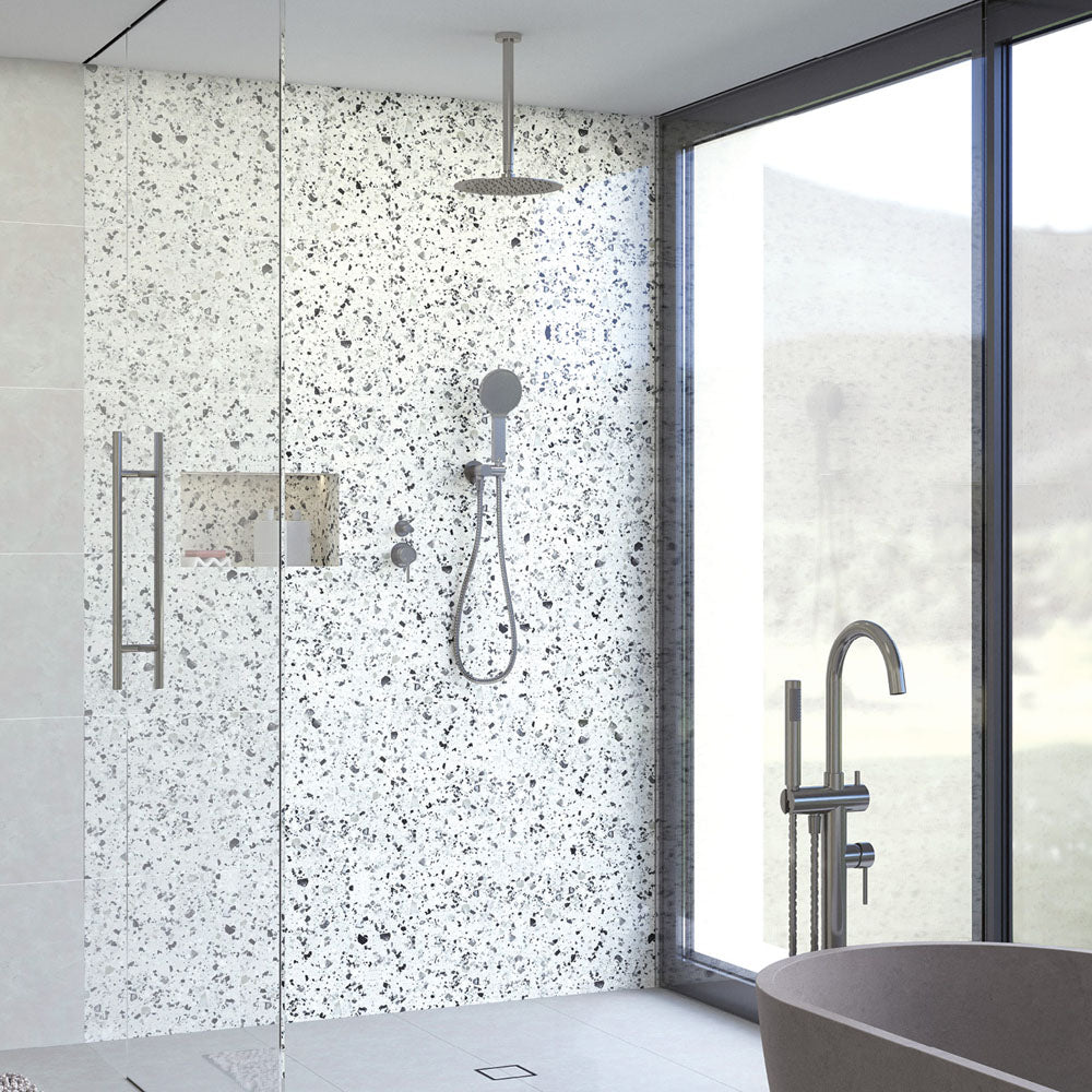 Kaya Hand Shower, Round Plate, Gun Metal