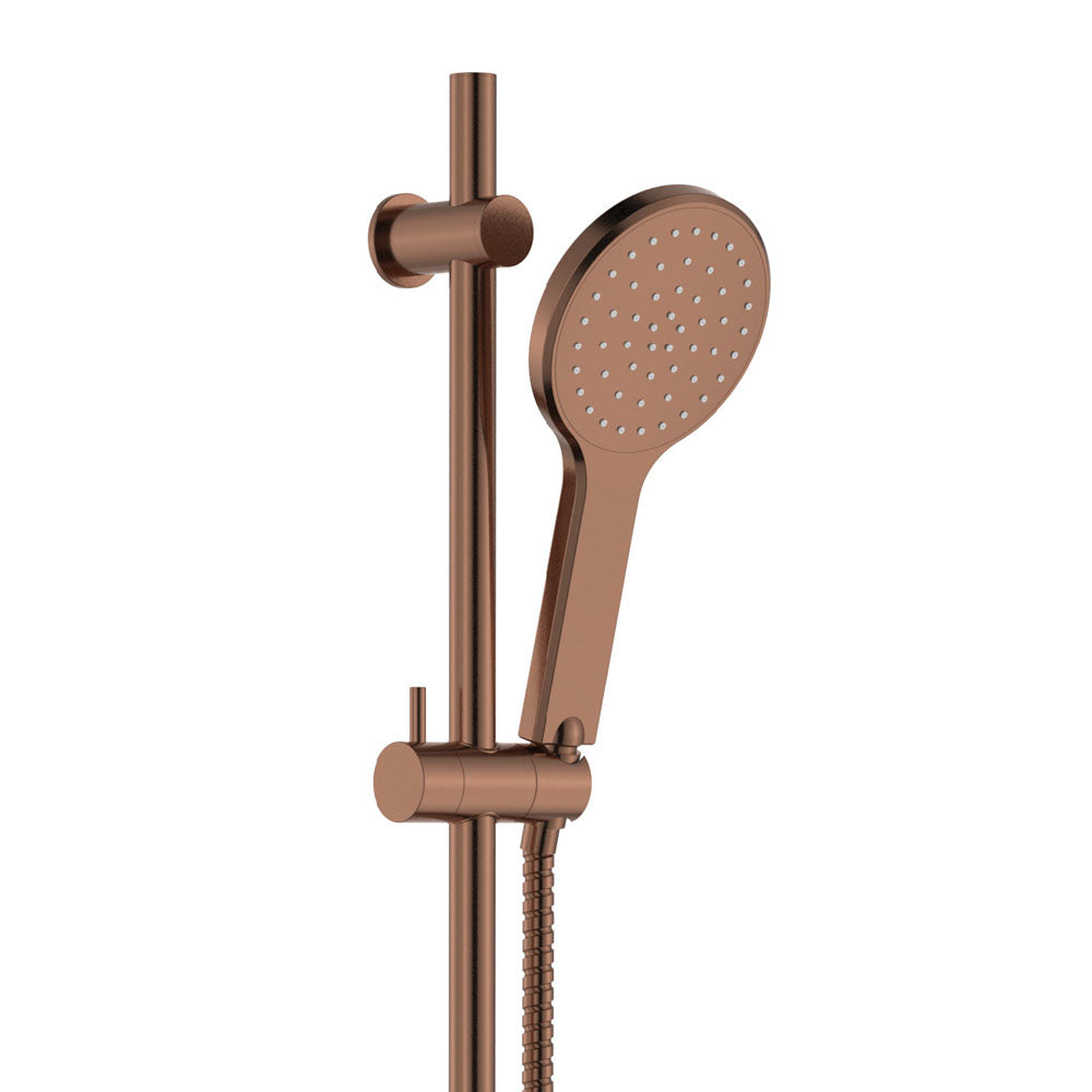 Kaya Rail Shower, Brushed Copper