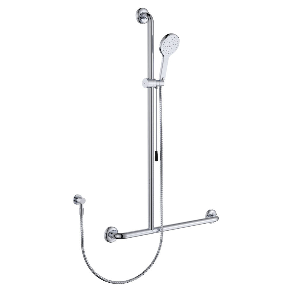 Luciana Care Inverted T Rail Shower with Push/Pull Slider, Left-Hand