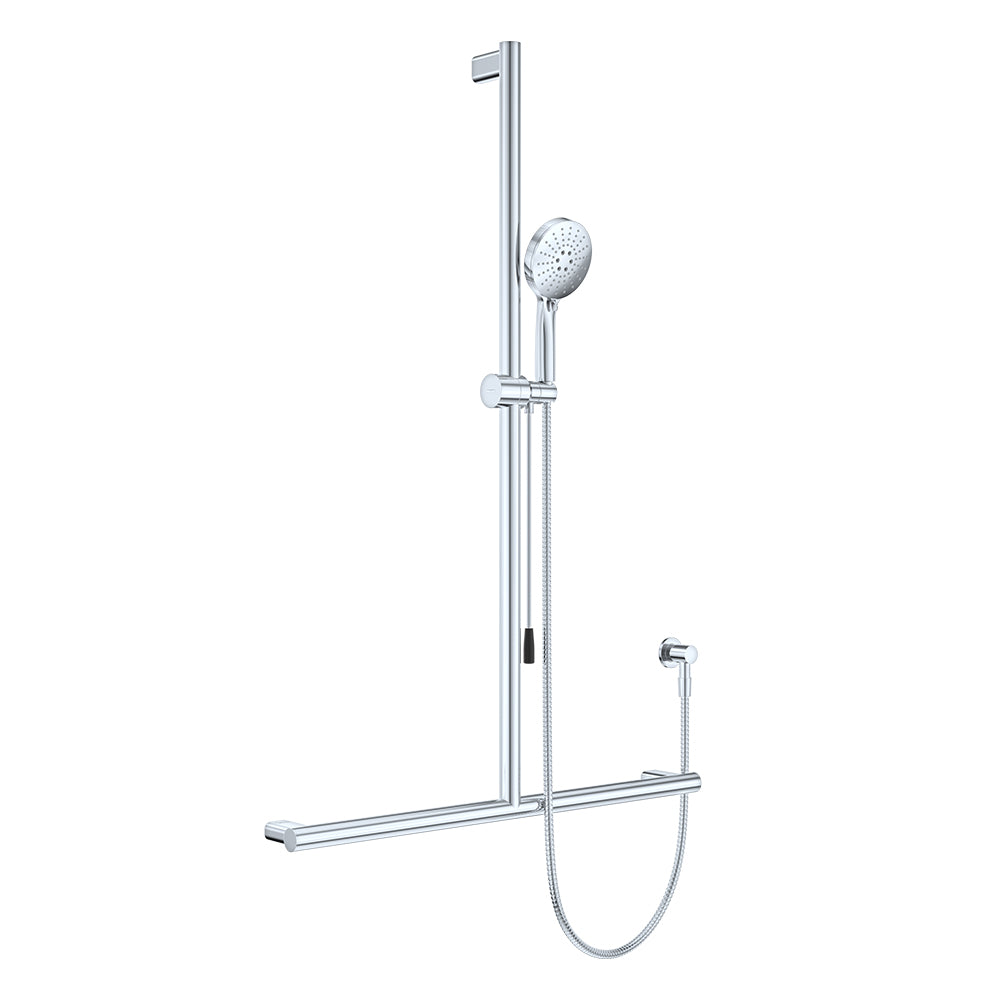 Care Inverted T Rail Shower with Push/Pull Slider, Chrome