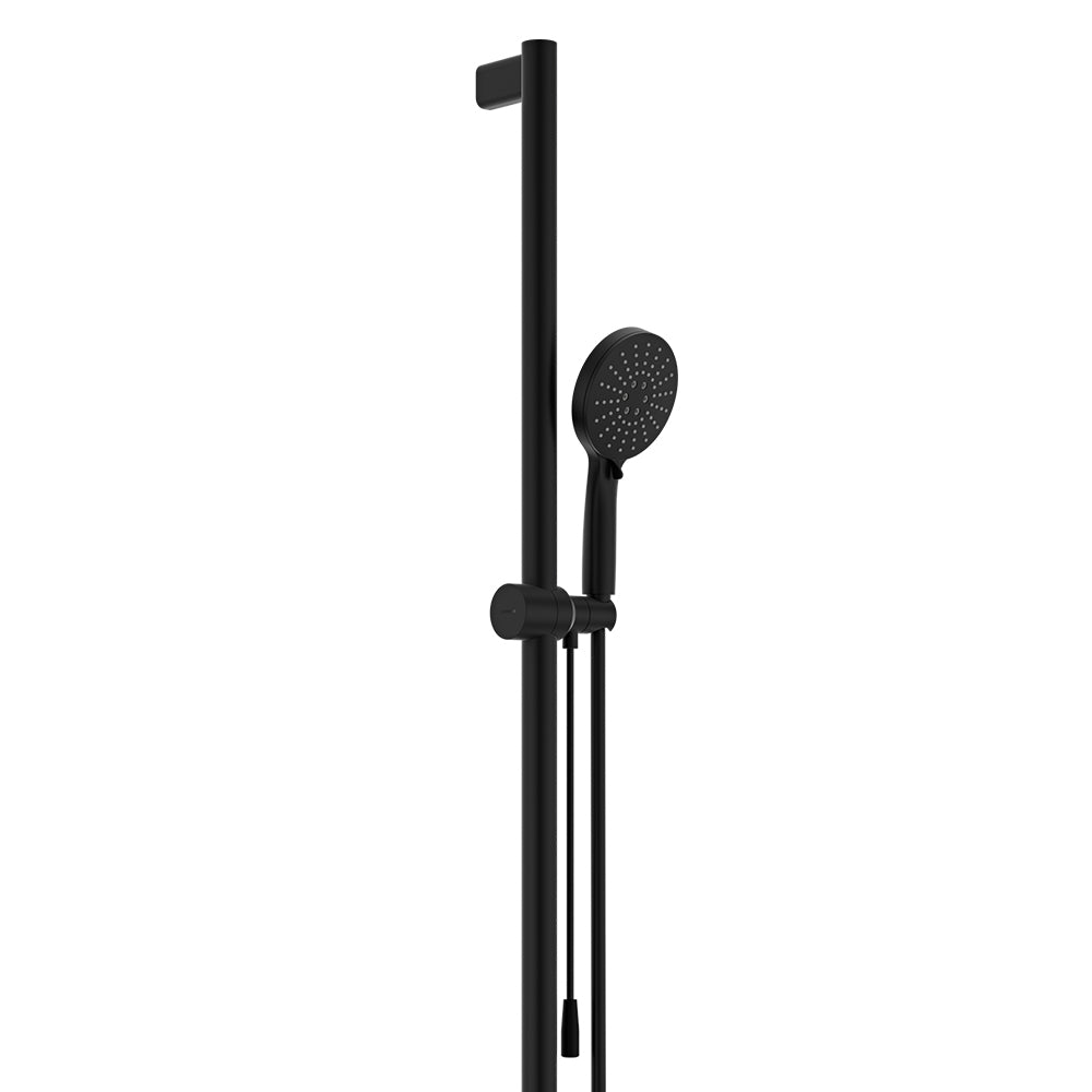 Care Inverted T Rail Shower with Push/Pull Slider, Matte Black