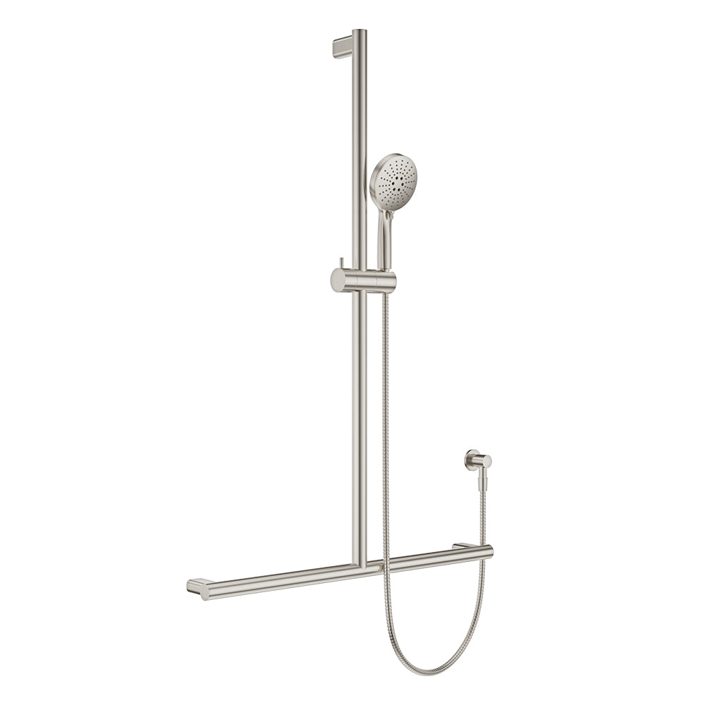 Care Inverted T Rail Shower, Brushed Nickel