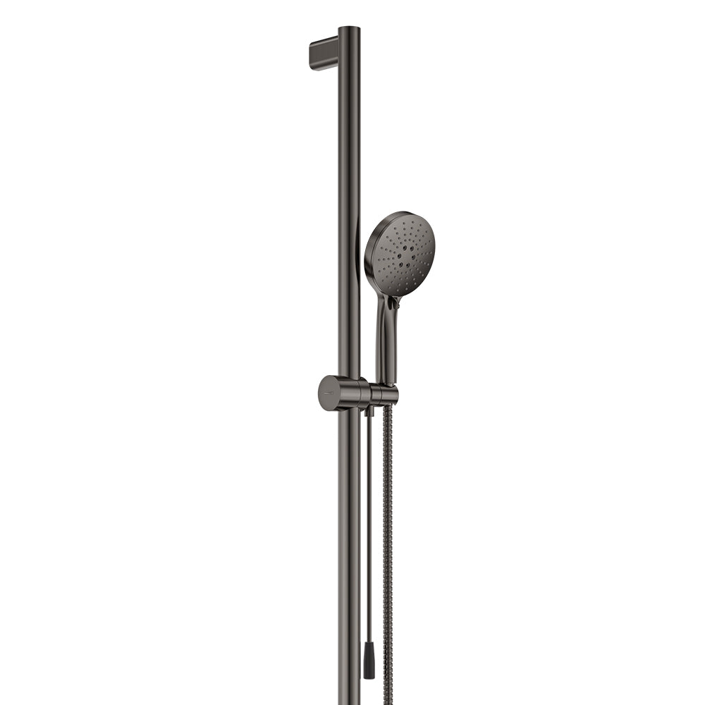 Care Inverted T Rail Shower with Push/Pull Slider, Gun Metal