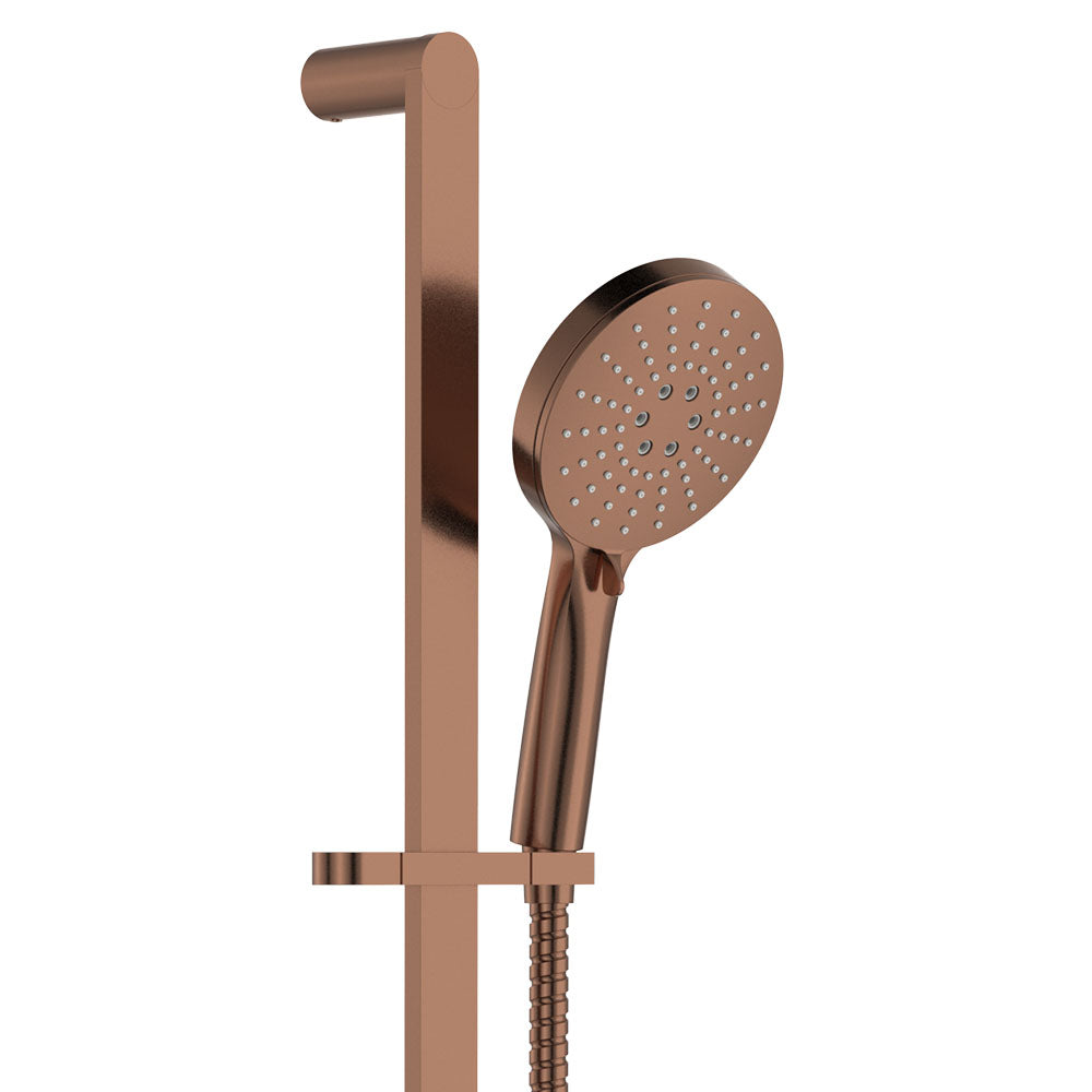 Empire Slim Rail Shower, Brushed Copper