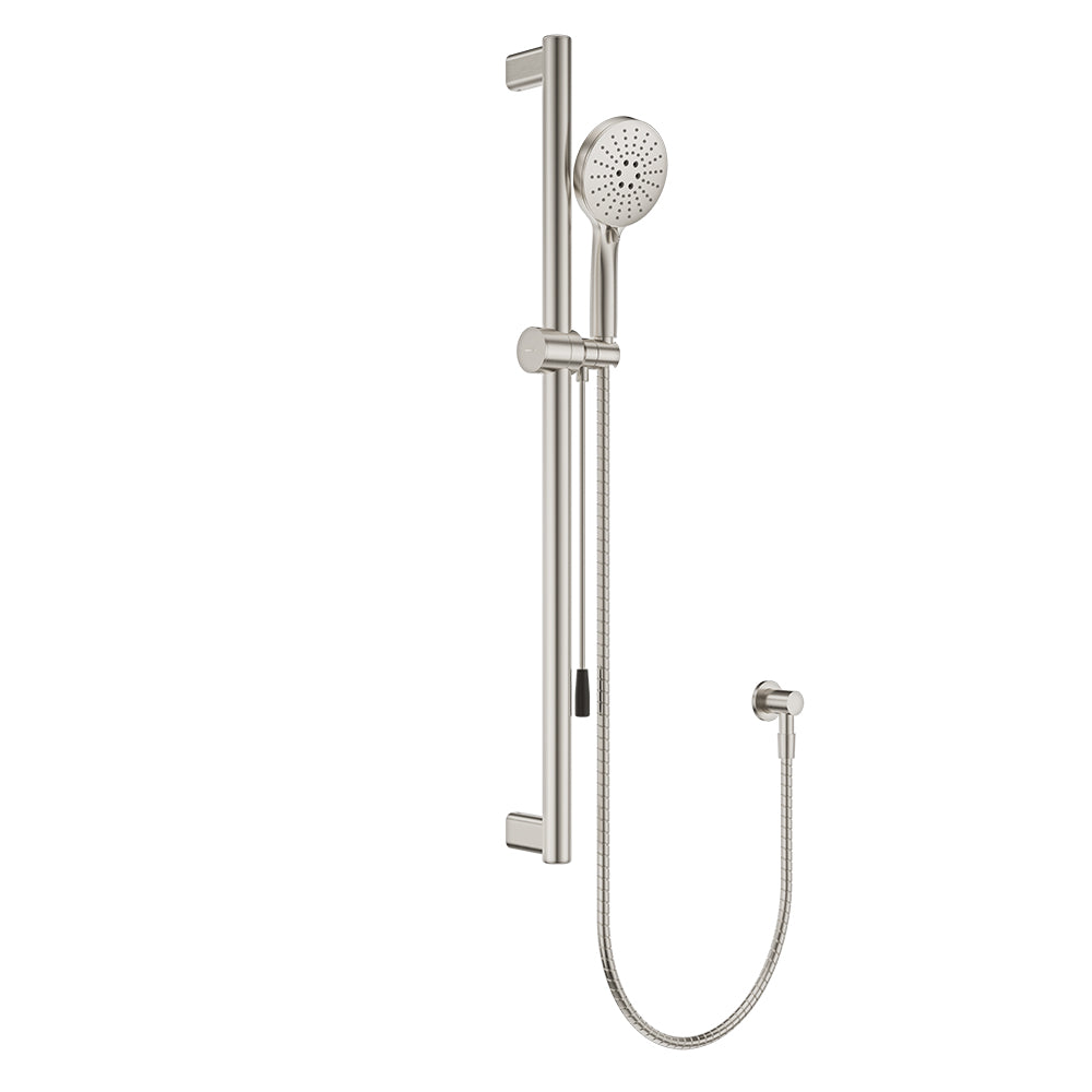 Care Rail Shower with Push/Pull Slider, Brushed Nickel