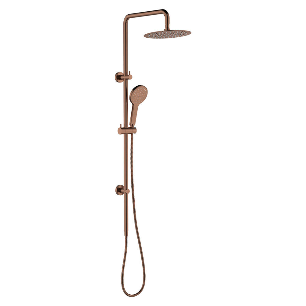 Kaya Twin Shower, Brushed Copper