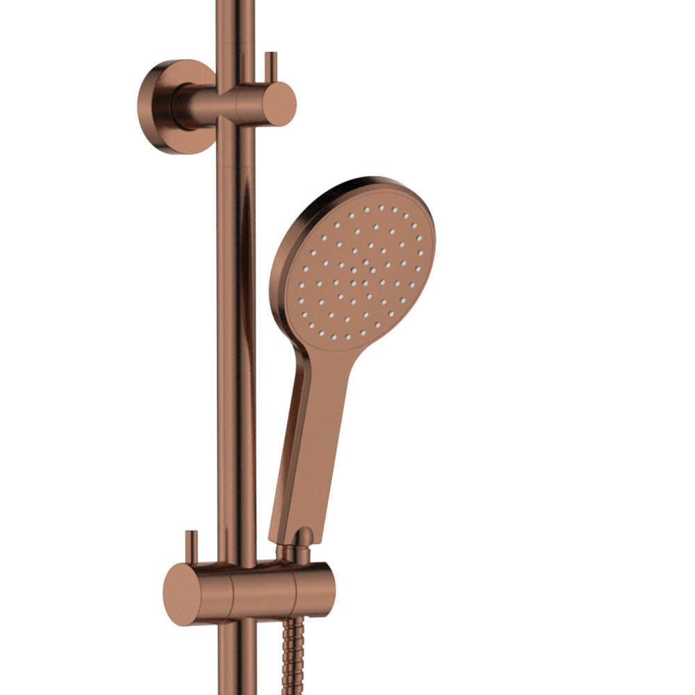 Kaya Twin Shower, Brushed Copper