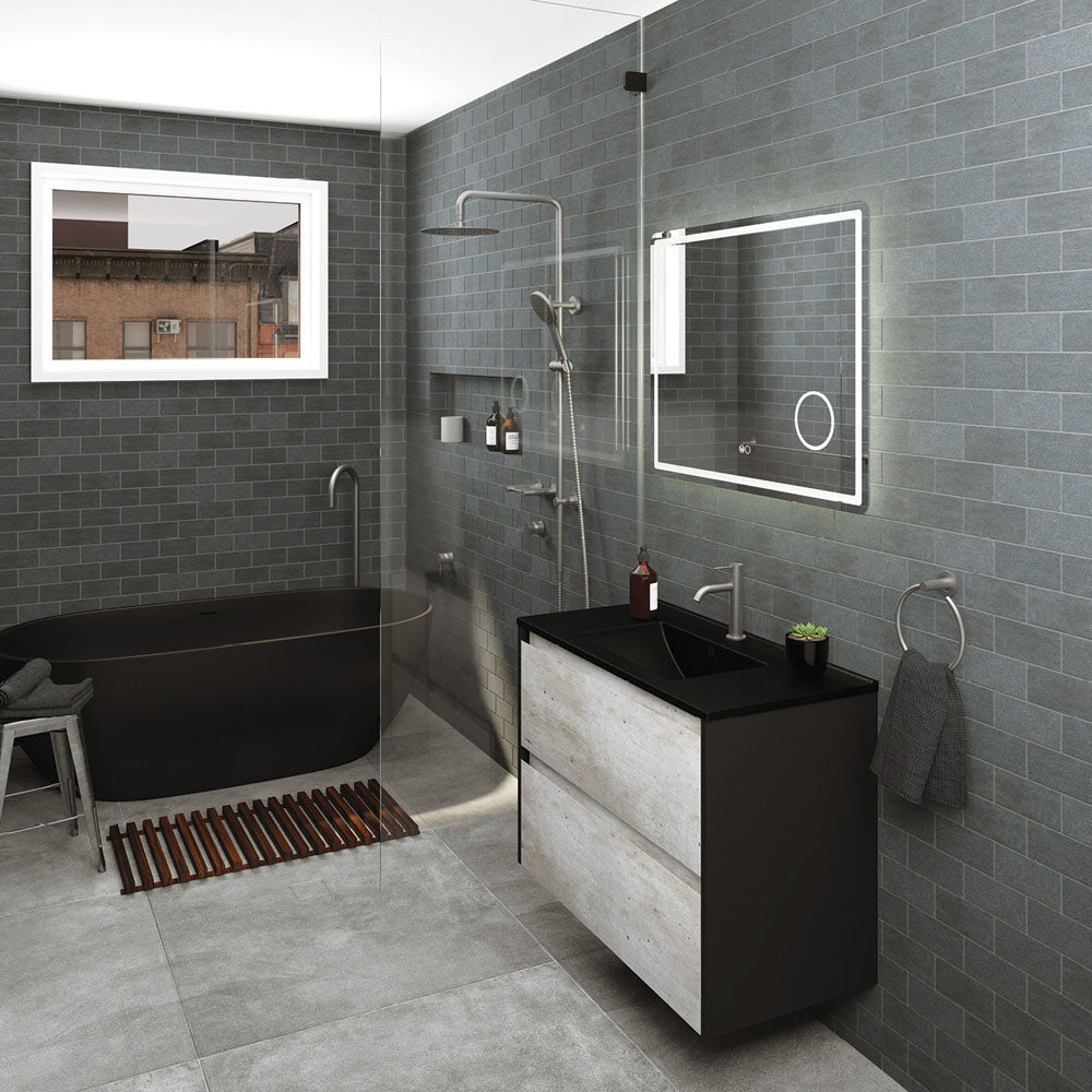 Kaya Twin Shower, Gun Metal