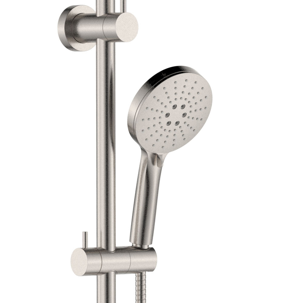 Empire Slim Curved Twin Shower, Brushed Nickel
