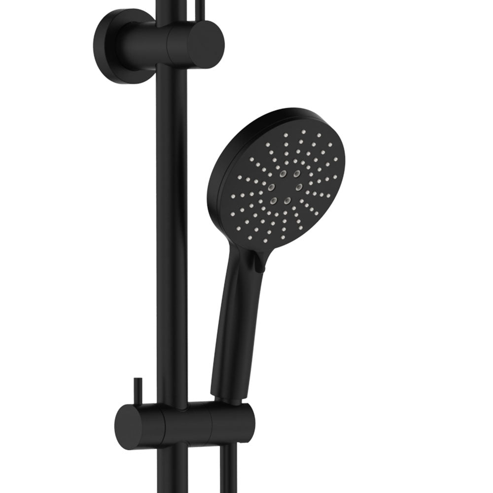 Empire Slim Curved Twin Shower, Matte Black