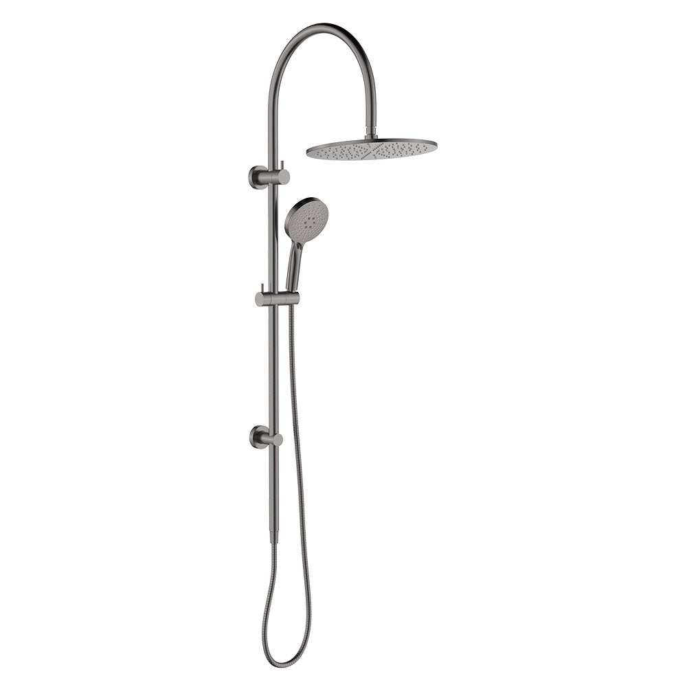 Empire Slim Curved Twin Shower, Gun Metal