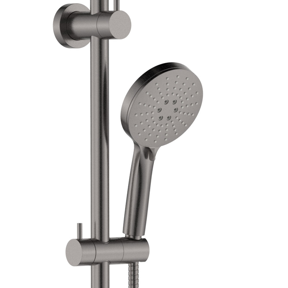 Empire Slim Curved Twin Shower, Gun Metal