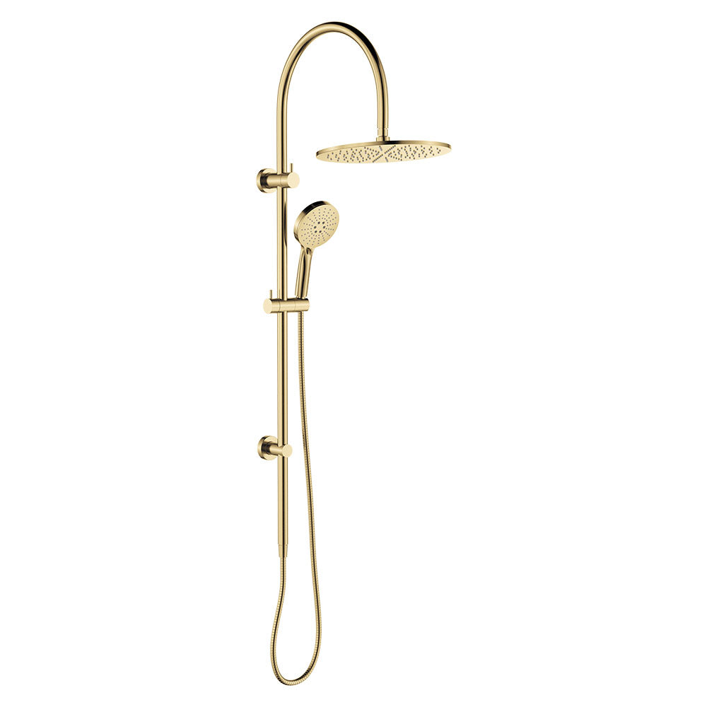 Empire Slim Curved Twin Shower, Urban Brass