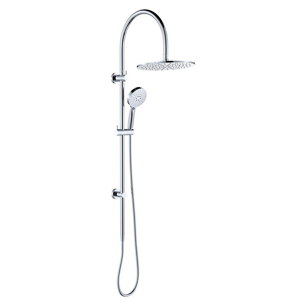 Empire Slim Curved Twin Shower, Chrome