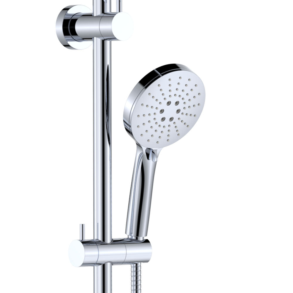 Empire Slim Curved Twin Shower, Chrome