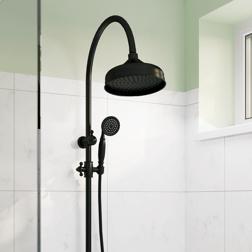 Lillian Twin Shower, Matte Black