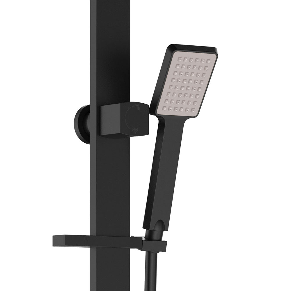 Koko Deluxe Twin Shower, Matte Black