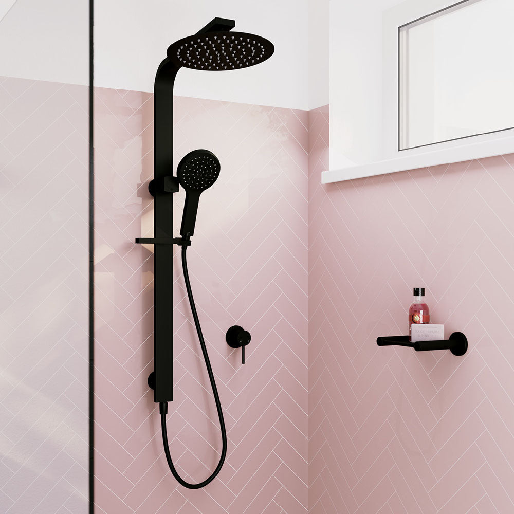 Kaya Deluxe Twin Shower, Matte Black