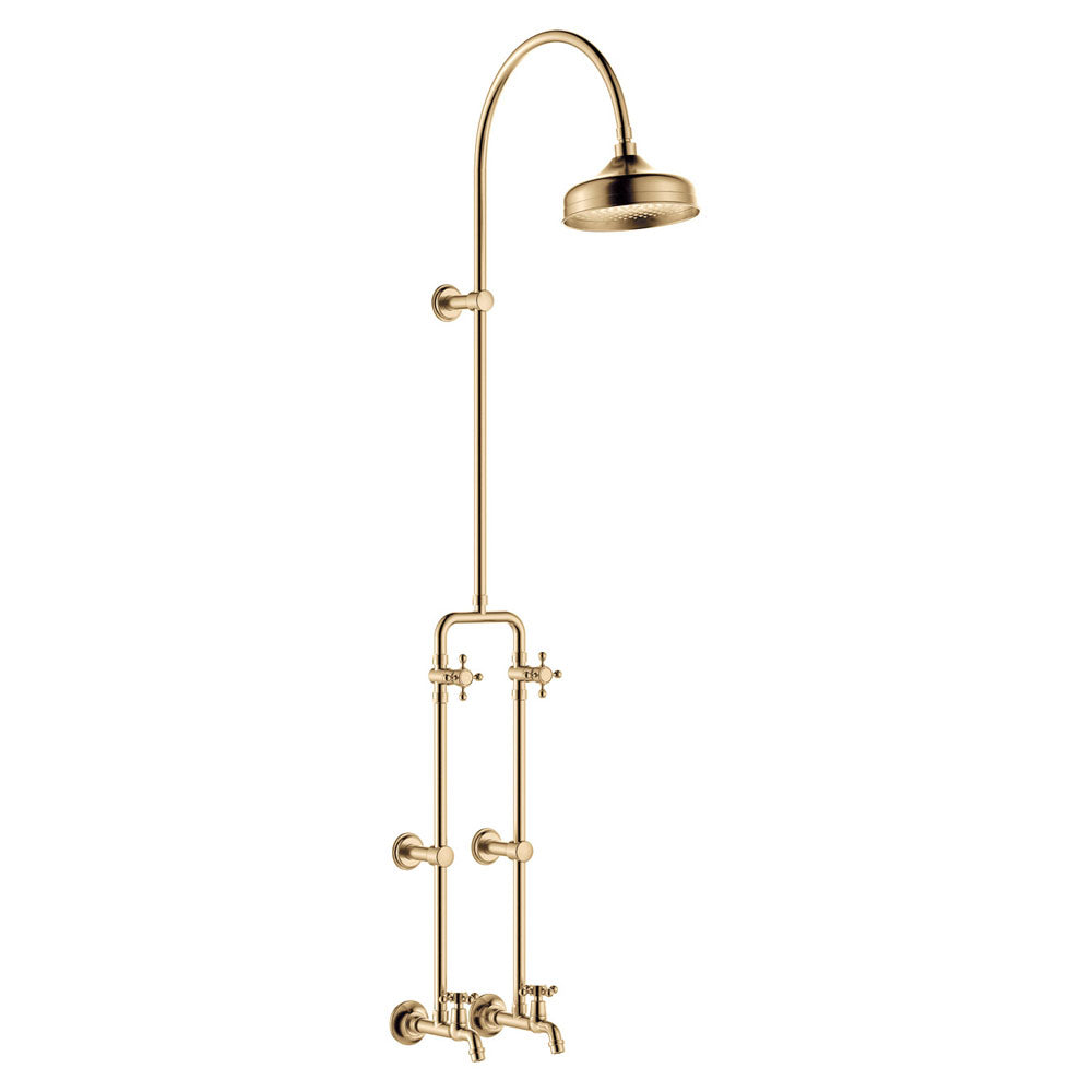 Lillian Exposed Rail Shower & Bath Set, Urban Brass