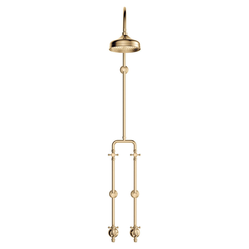Lillian Exposed Rail Shower & Bath Set, Urban Brass