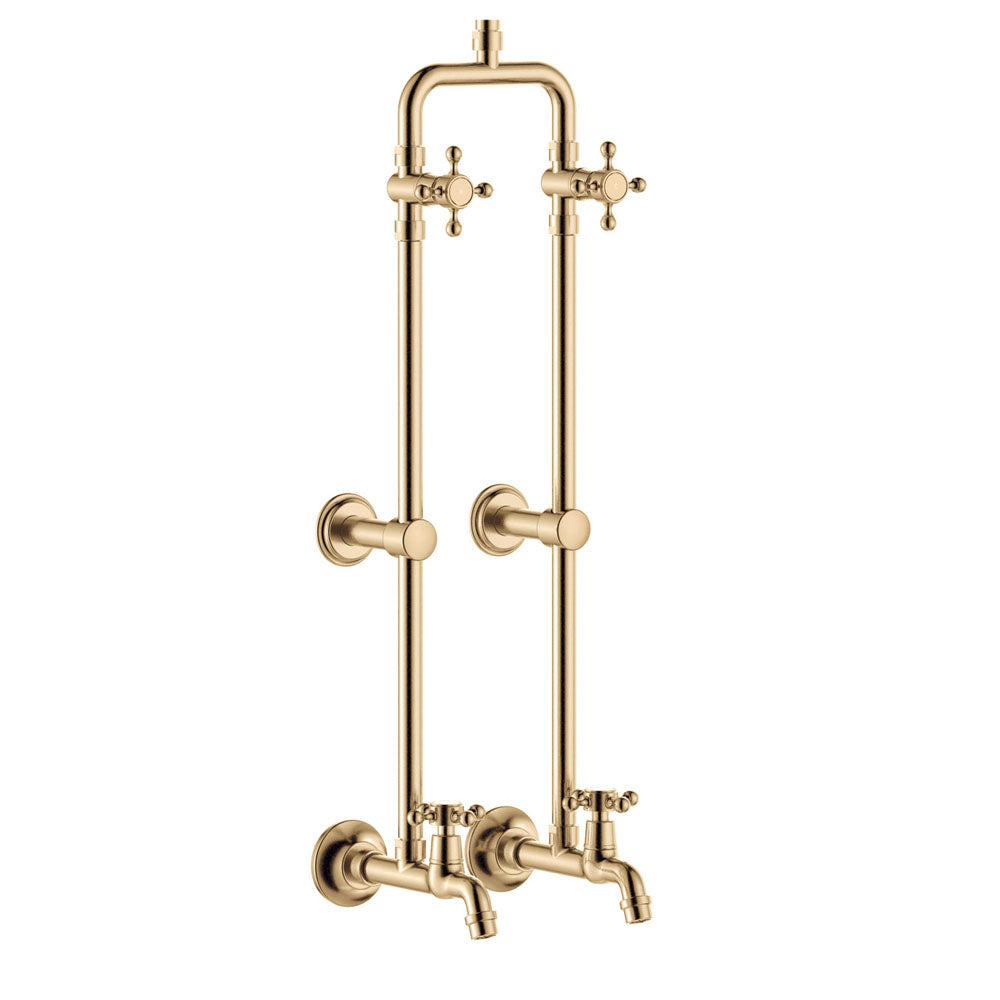 Lillian Exposed Rail Shower & Bath Set, Urban Brass