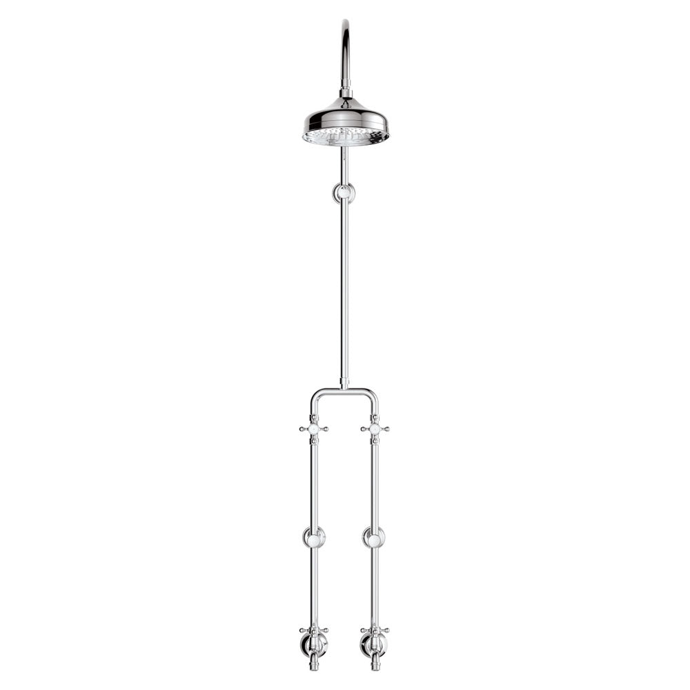 Lillian Exposed Rail Shower & Bath Set, Chrome