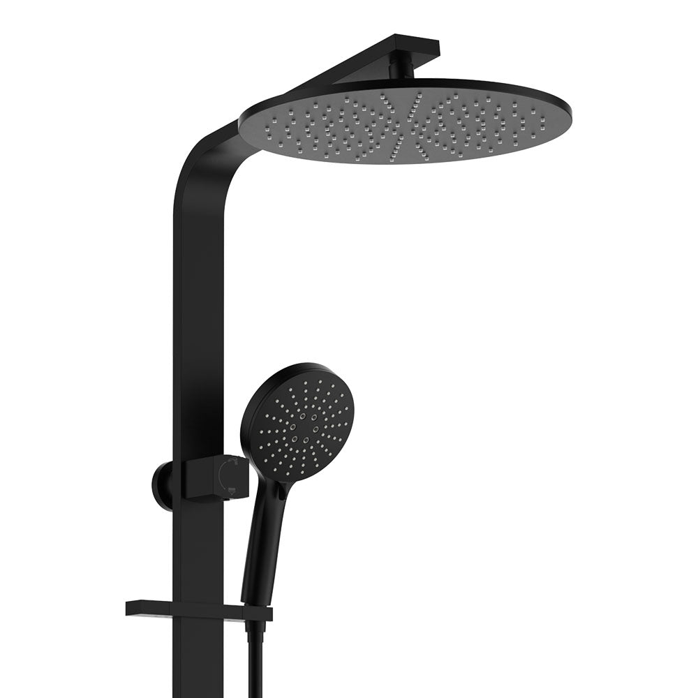 Empire Slim Deluxe Twin Shower, Matte Black