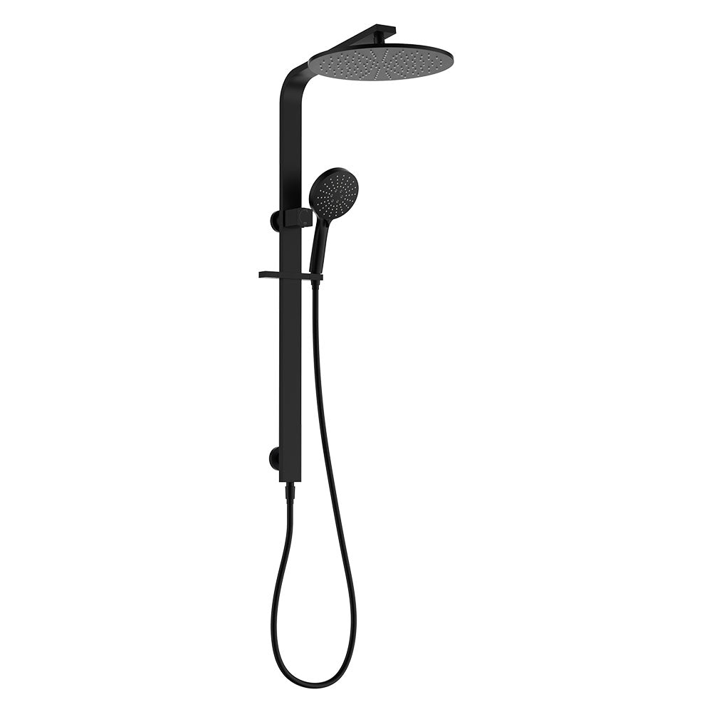 Empire Slim Deluxe Twin Shower, Matte Black