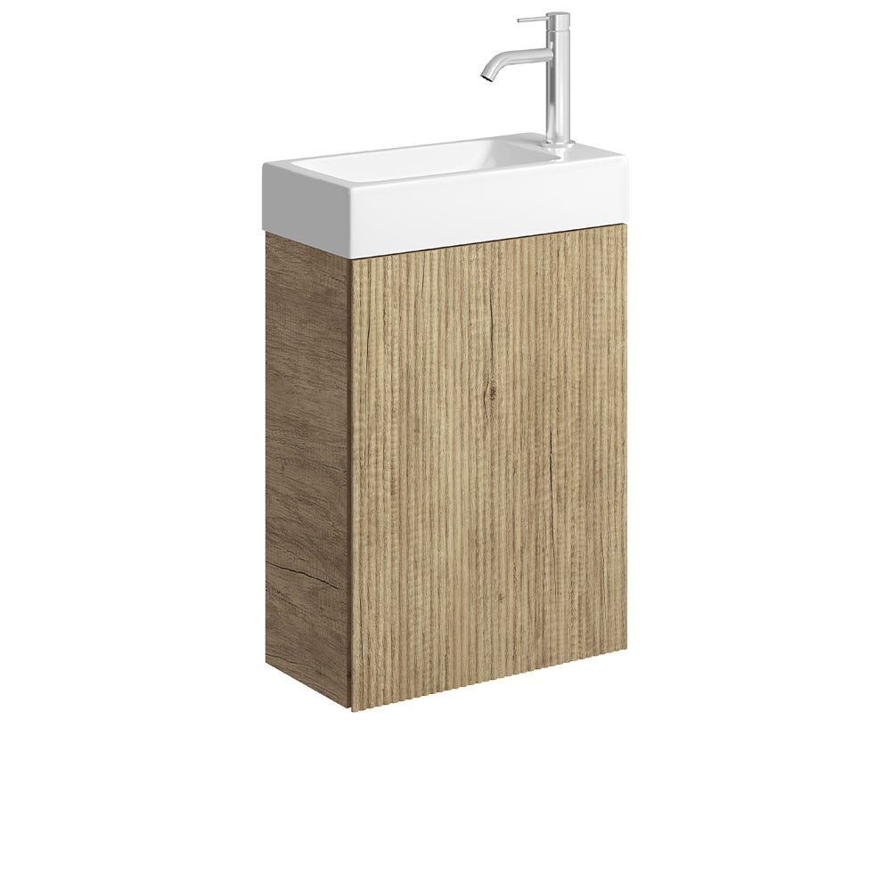Minka 450 Wall-Hung Vanity with Overflow, Scandi Oak