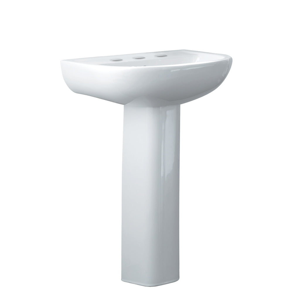 RAK Compact 550 Pedestal Basin, 3 Tap Holes