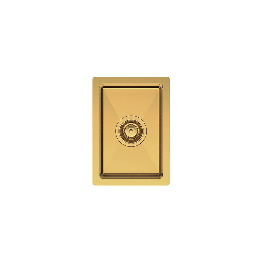 Hana 10L Single Kitchen Sink, Rugged Brass