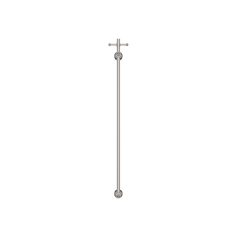 Lillian Vertical Heated Towel Rail, 93 x 1000mm, Brushed Nickel