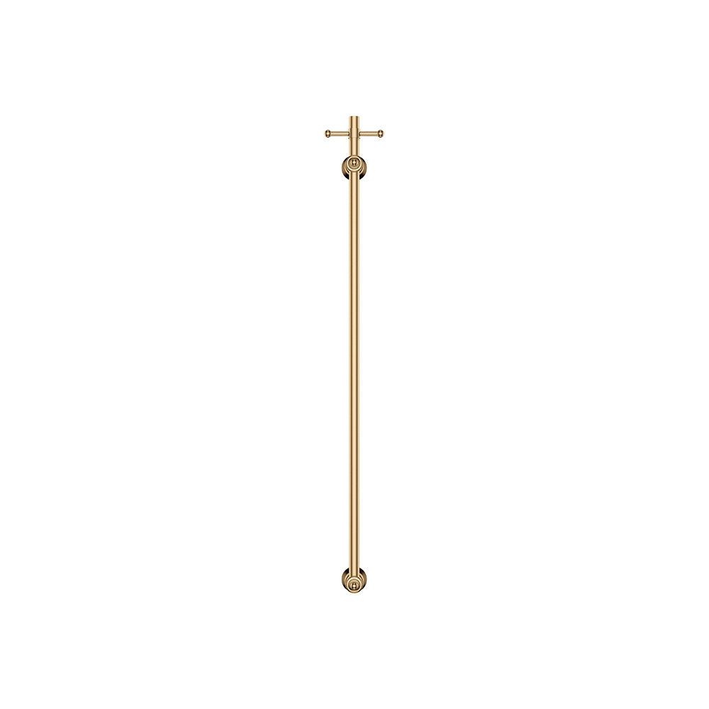 Lillian Vertical Heated Towel Rail, 93 x 1000mm, Urban Brass