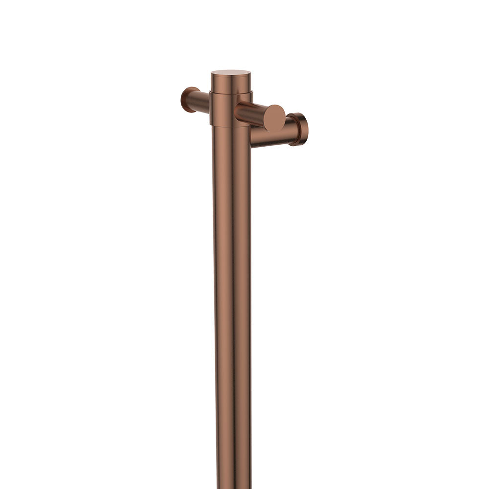 Isabella Vertical Heated Towel Rail, 100 x 900mm, Brushed Copper