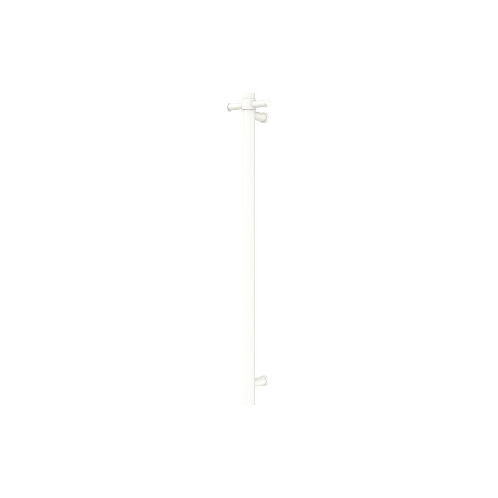 Isabella Vertical Heated Towel Rail, 100 x 900mm, Matte White