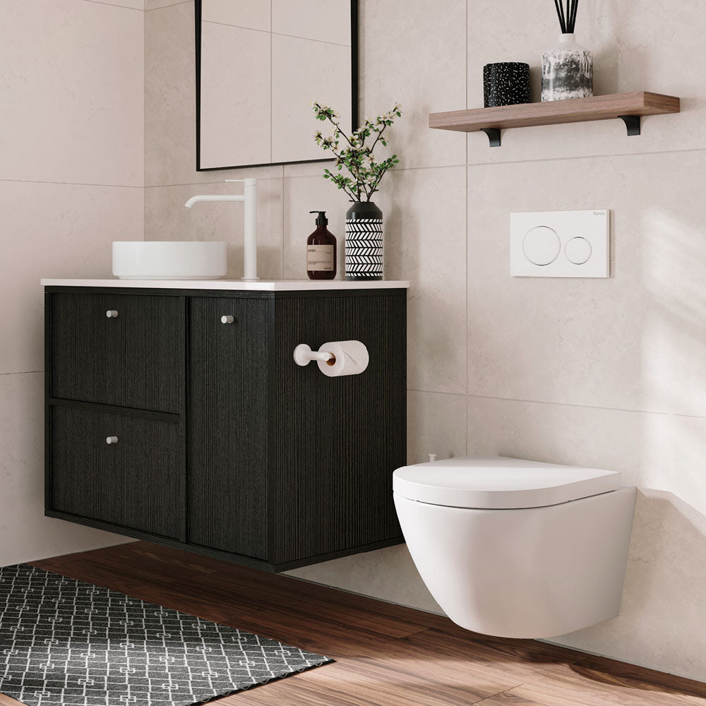 Kaya Toilet Roll Holder, Matte White