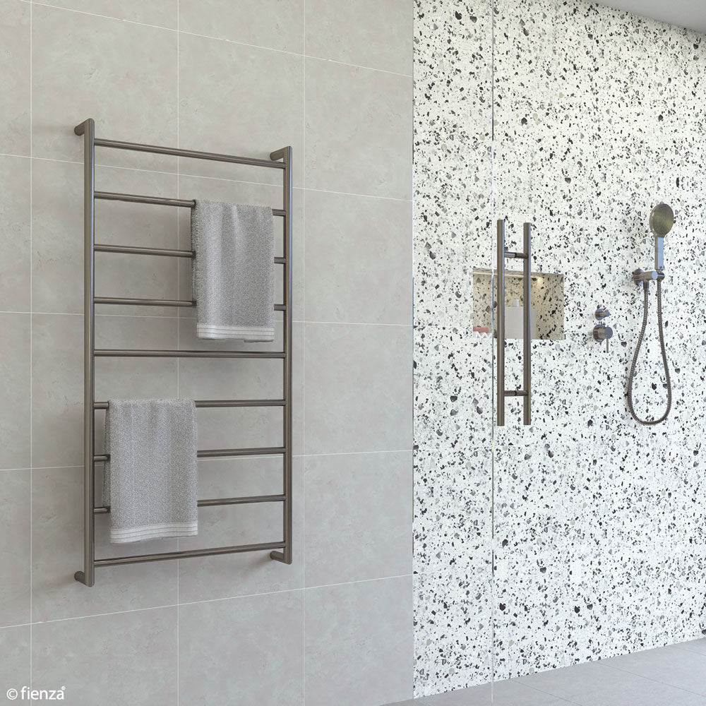 Kaya Heated Towel Rail, 600 x 1200mm, Gun Metal