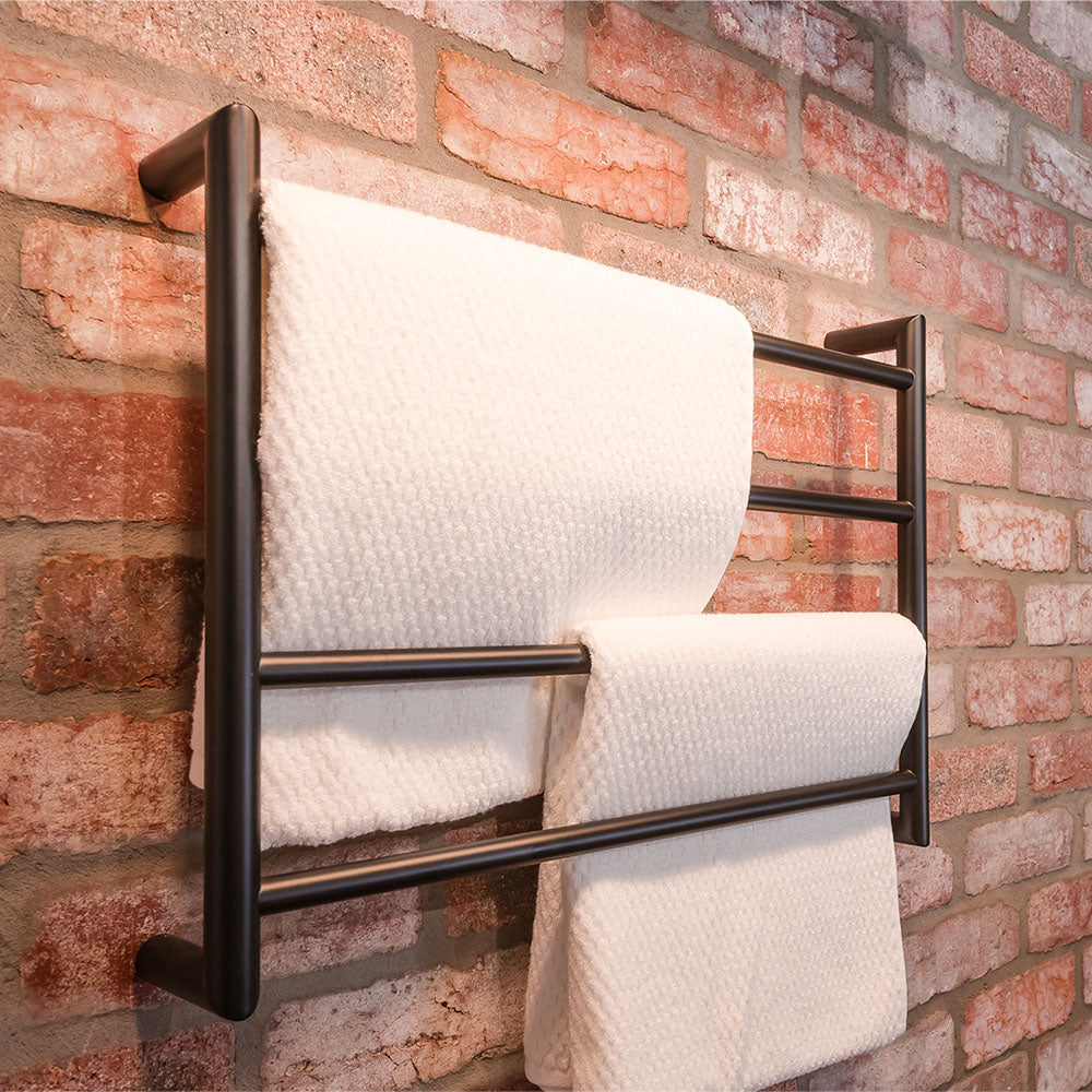 Kaya Heated Towel Rail, 600 x 450mm, Matte Black