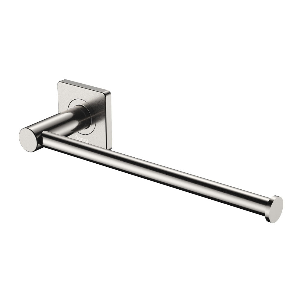 Sansa Hand Towel Rail / Toilet Roll Holder, Brushed Nickel