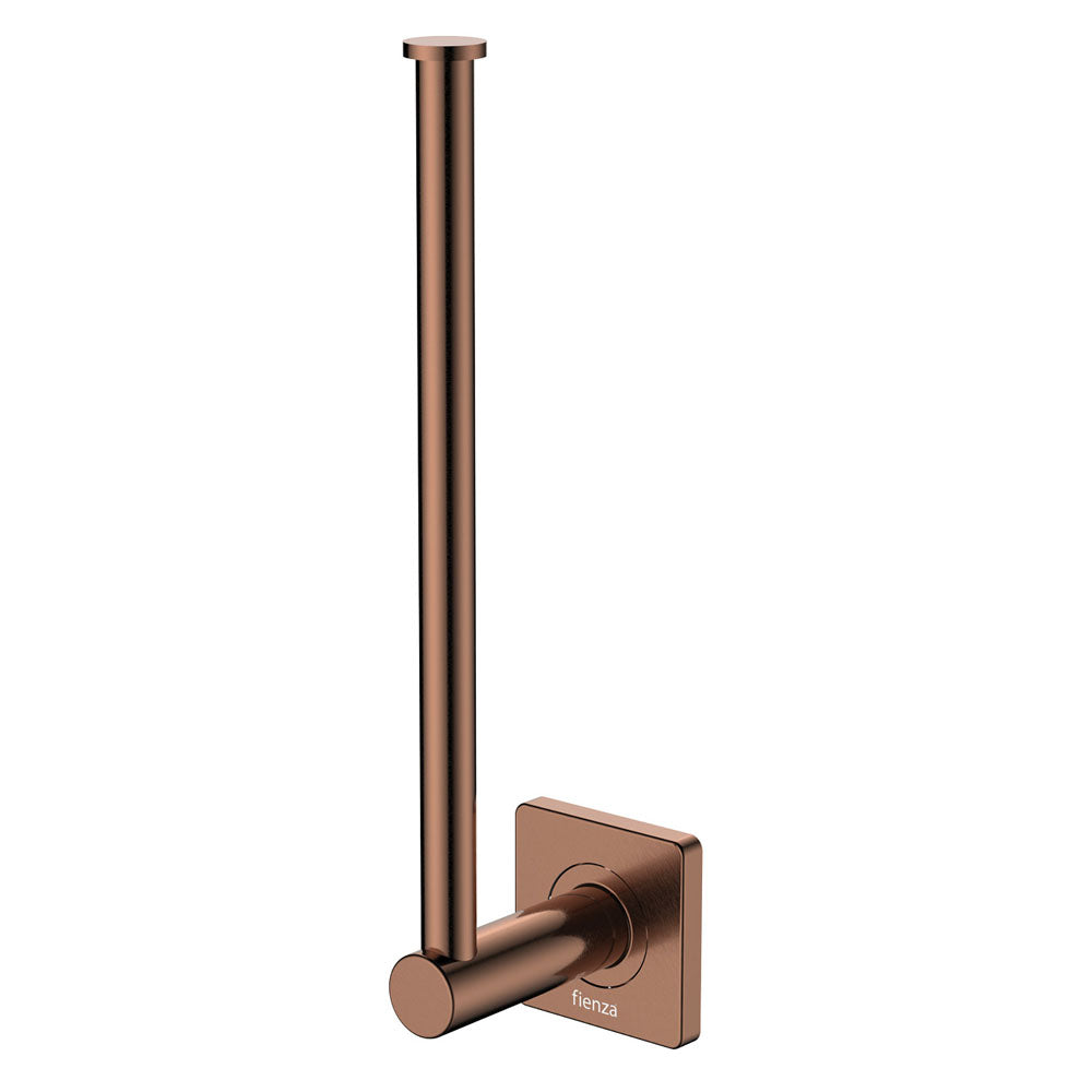 Sansa Hand Towel Rail / Toilet Roll Holder, Brushed Copper