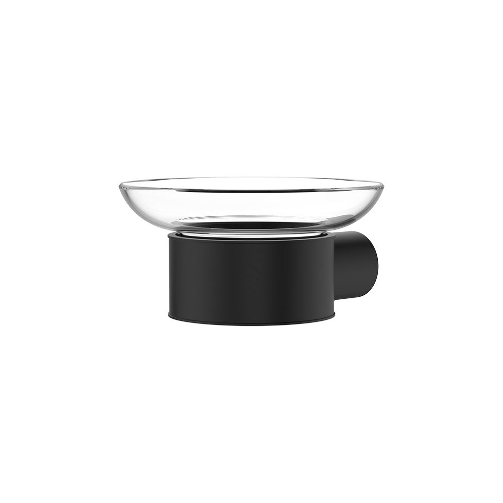 Empire Slim Glass Soap Dish, Matte Black