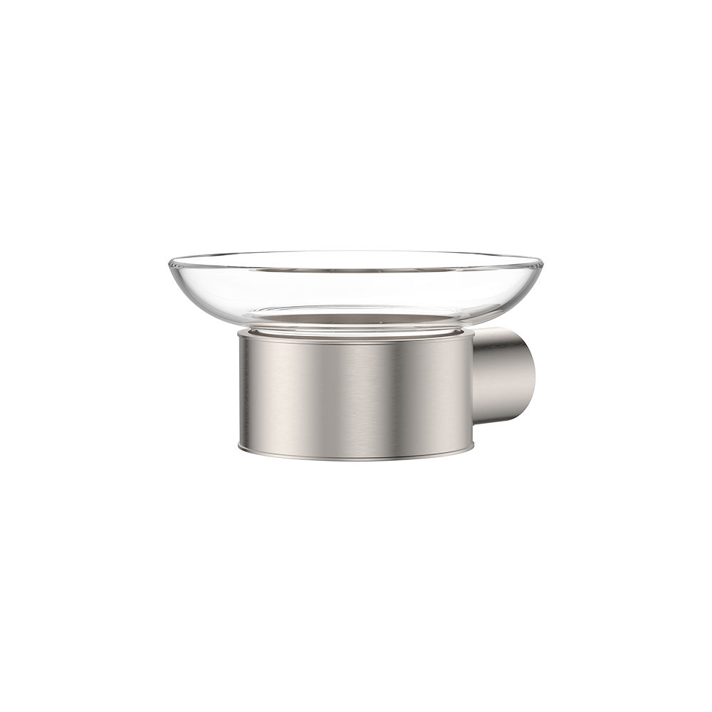 Empire Slim Glass Soap Dish, Brushed Nickel