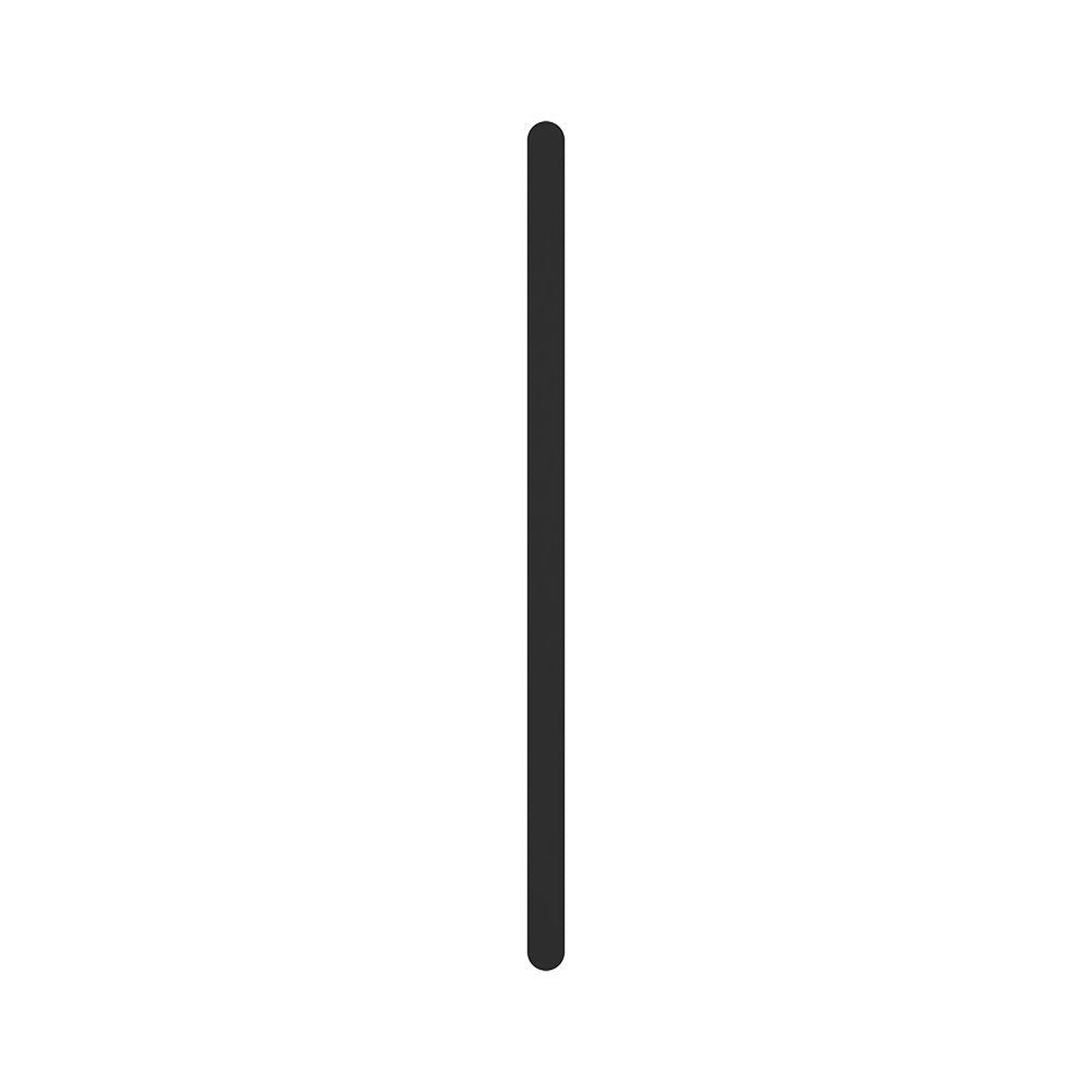 Empire Slim Vertical Heated Towel Rail, 60 x 900mm, Matte Black